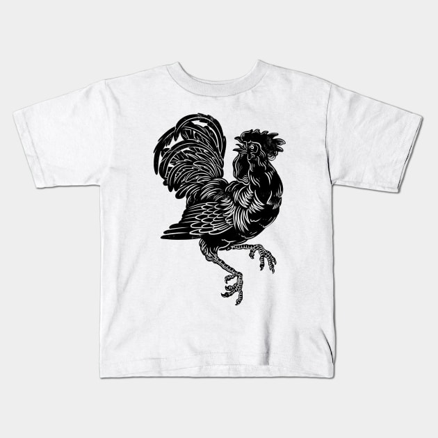 Rooster Kids T-Shirt by dezeight